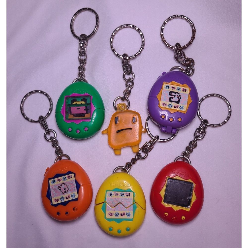 Colorful Digital Pet Keychain Set